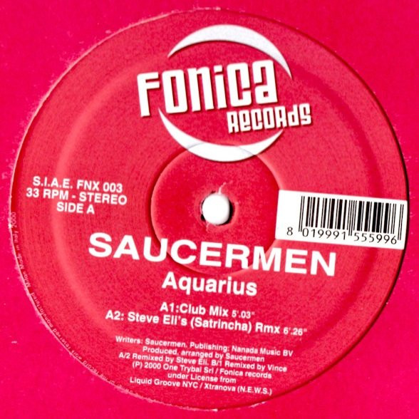Saucermen - Aquarius | Fonica Records (FNX 003) - main