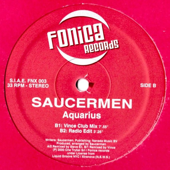 Saucermen - Aquarius | Fonica Records (FNX 003) - 2