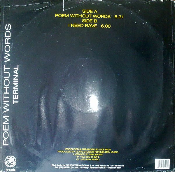 Terminal - Poem Without Words | Reflex Records (RFX 209) - 2