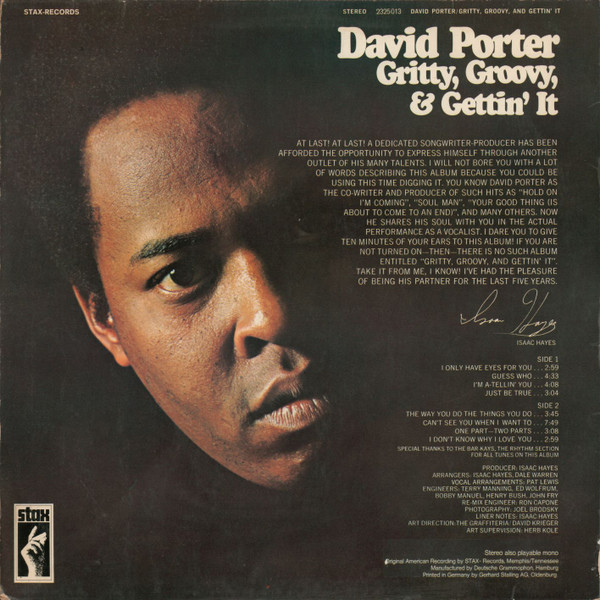 David Porter - Gritty, Groovy & Gettin' It | Stax (2325 013) - 2