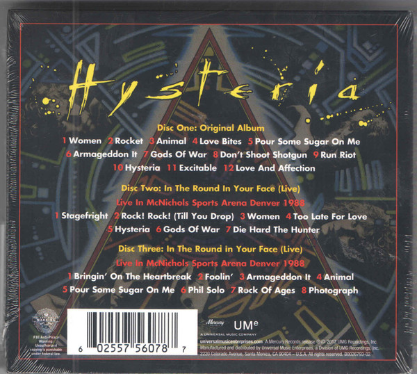 Def Leppard - Hysteria (3CD - 30th Anniversary Deluxe Edition) [CD] | Mercury (B0026793-02) - 3