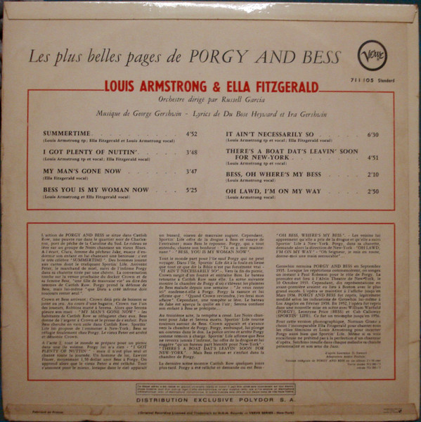 Ella Fitzgerald , Louis Armstrong - Porgy And Bess [Vinyl] | Verve Records (711 105) - 2