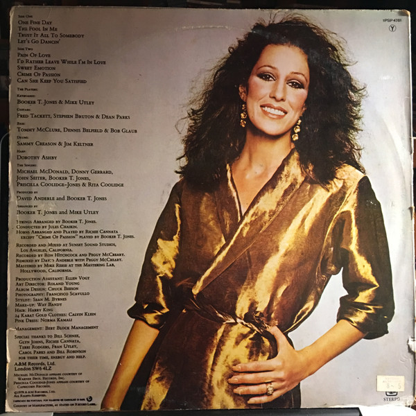 Rita Coolidge - Satisfied | A&M Records (1PSP 4781) - 2