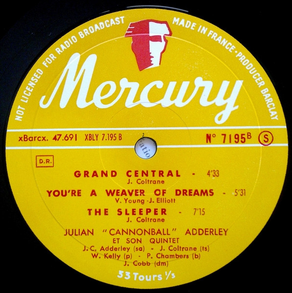 The Cannonball Adderley Quintet - Cannonball Et Coltrane En Direct | Mercury (7 195) - 4 The Cannonball Adderley Quintet - Cannonball Et Coltrane En Direct | Mercury (7 195) - 4