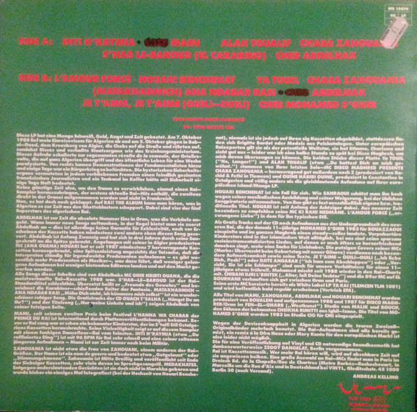 Various - Raï ! The Album | TLM (TLM 1002) - 2