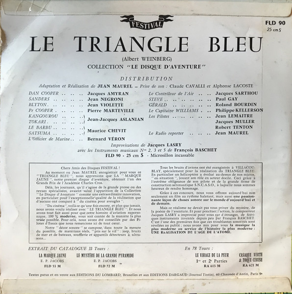 Albert Weinberg - Jean Maurel - Le Triangle Bleu | Disques Festival (FLD 90 M) - 3 Albert Weinberg - Jean Maurel - Le Triangle Bleu | Disques Festival (FLD 90 M) - 3