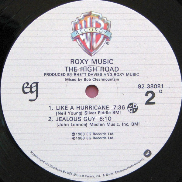 Roxy Music - The High Road | Warner Bros. Records (92 38081) - 4 Roxy Music - The High Road | Warner Bros. Records (92 38081) - 4