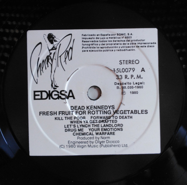Dead Kennedys - Fresh Fruit For Rotting Vegetables | Edigsa (15L0079) - 3 Dead Kennedys - Fresh Fruit For Rotting Vegetables | Edigsa (15L0079) - 3
