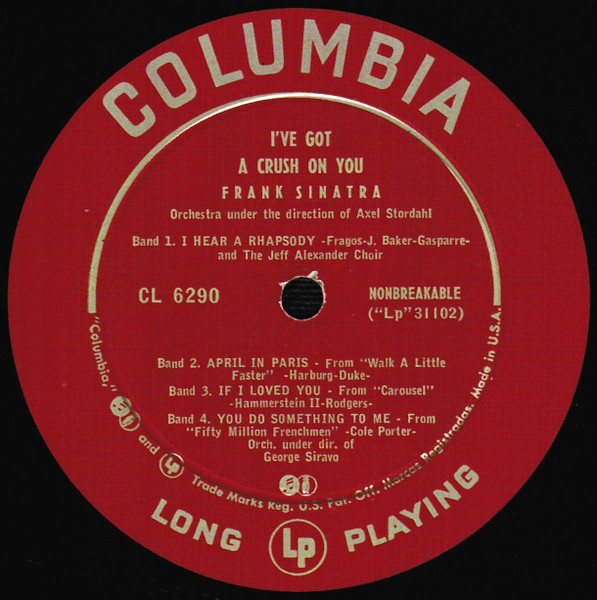 Frank Sinatra - I've Got A Crush On You | Columbia (CL 6290) - 4