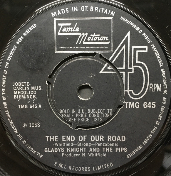 Gladys Knight And The Pips - The End Of Our Road | Tamla Motown (TMG 645) - main