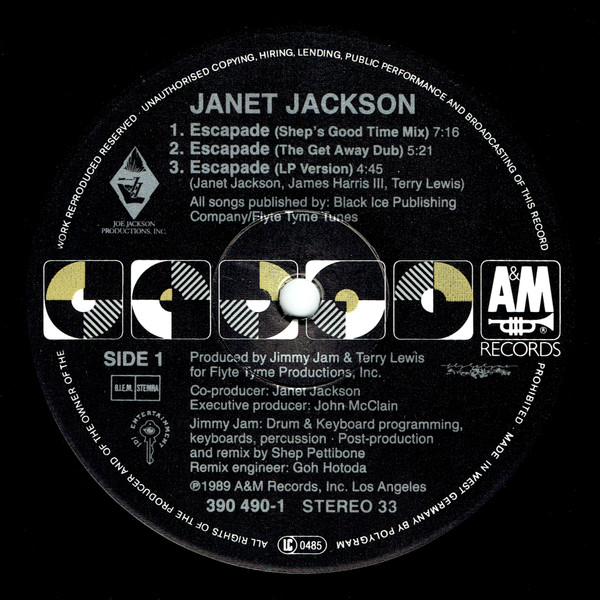 Janet Jackson - Escapade | A&M Records (390 490-1)