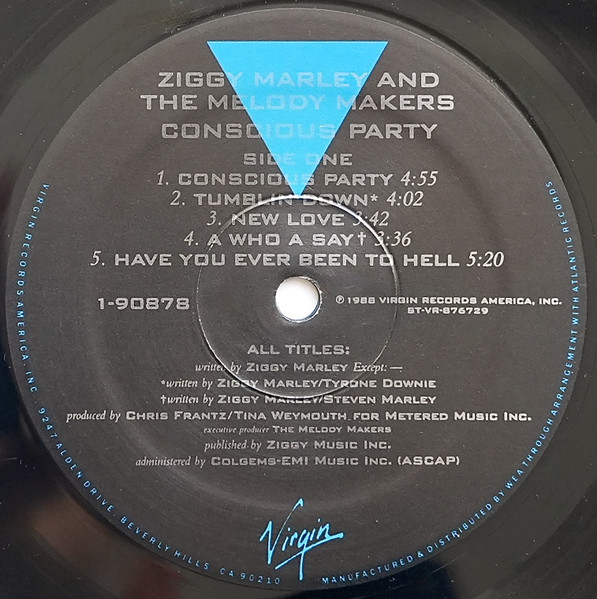 Ziggy Marley And The Melody Makers - Conscious Party | Virgin (1-90878) - 3 Ziggy Marley And The Melody Makers - Conscious Party | Virgin (1-90878) - 3