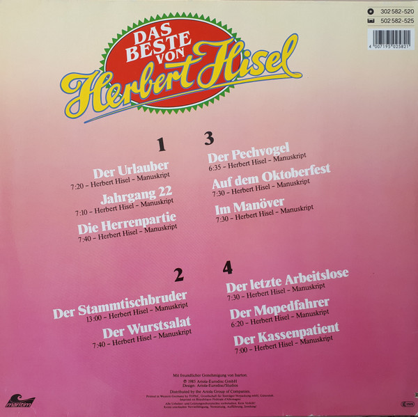 Herbert Hisel - Das Beste Von Herbert Hisel | Maritim (302 582-520) - 2