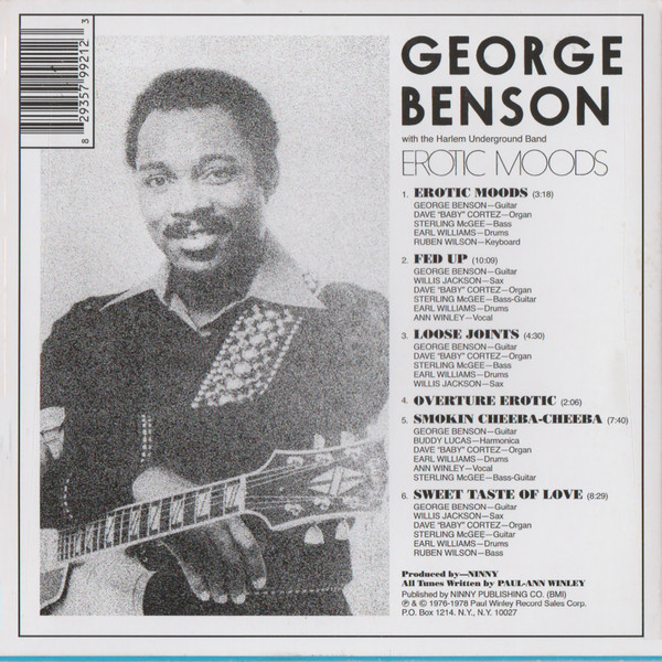 George Benson With The Harlem Underground Band - Erotic Moods | Paul Winley Records (none) - 2