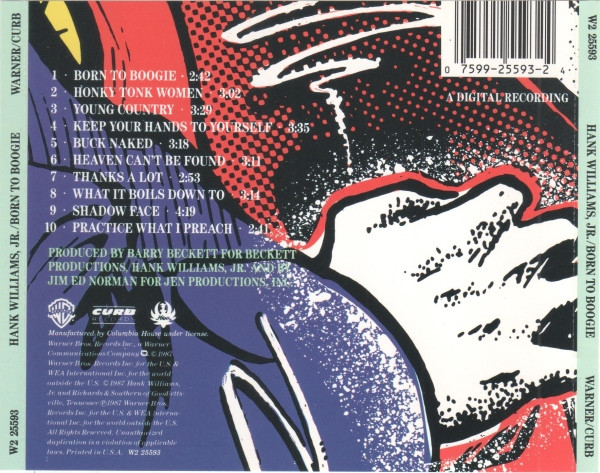 Hank Williams Jr. - Born To Boogie | Warner Bros. Records (W2 25593) - 2