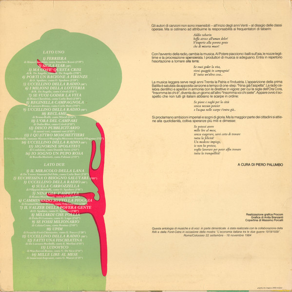 Various - Il Tempo Delle Mille Lire (L'Economia Italiana Nelle Canzoni 1919-1939) | IPSOA Edizioni Annali Economia Italiana (IPSOA 001) - 2 Various - Il Tempo Delle Mille Lire (L'Economia Italiana Nelle Canzoni 1919-1939) | IPSOA Edizioni Annali Economia Italiana (IPSOA 001) - 2