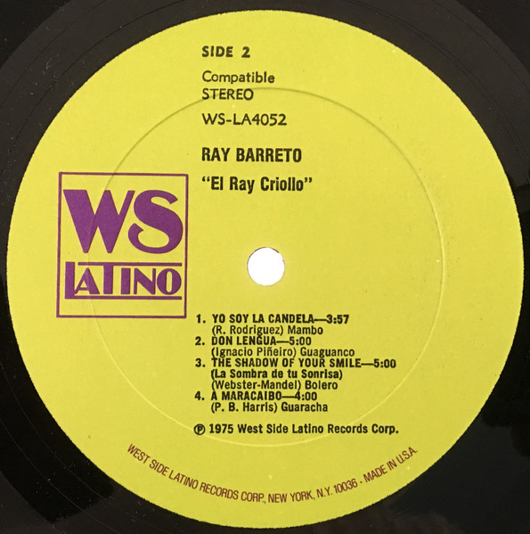 Ray Barretto - El Ray Criollo | West Side Latino Records (WS 4052) - 3