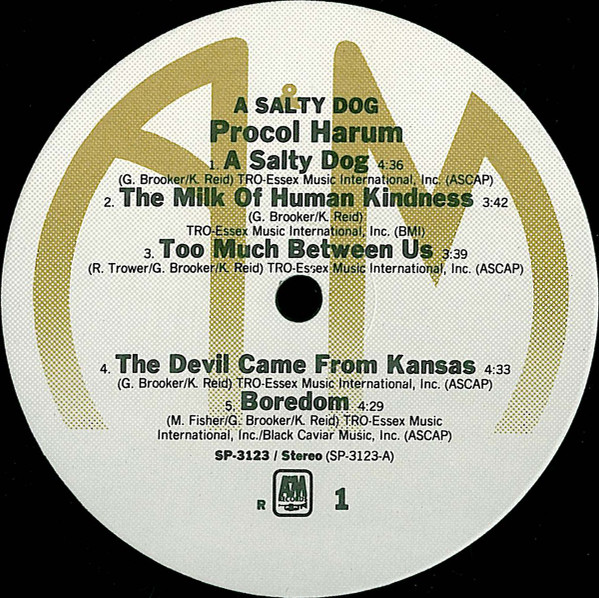Procol Harum - A Salty Dog | A&M Records (SP 3123) - 3