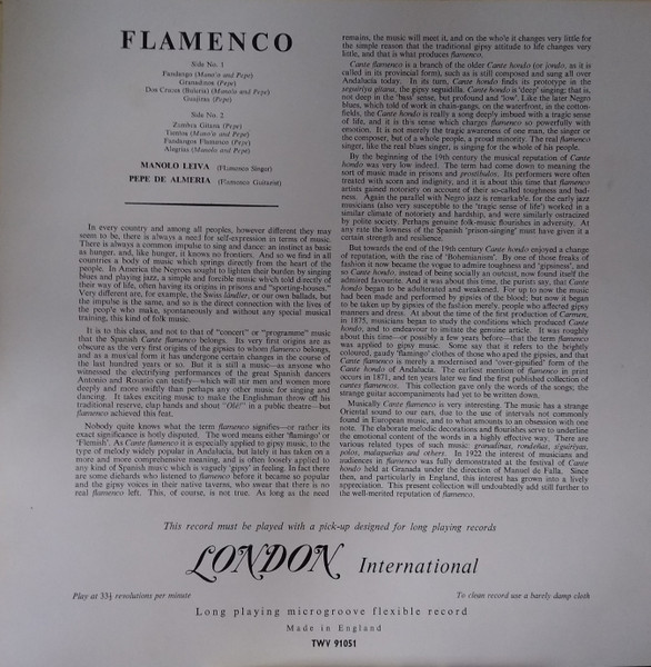 Manolo Leiva , Pepe De Almeria - Flamenco | London International (TWV 91051) - 4 Manolo Leiva , Pepe De Almeria - Flamenco | London International (TWV 91051) - 4