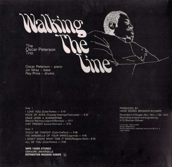 The Oscar Peterson Trio - Walking The Line | MPS Records (MPS 15065)