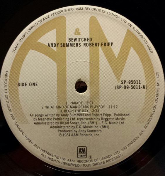 Andy Summers , Robert Fripp - Bewitched [Vinyl] | A&M Records (SP-95011) - 4