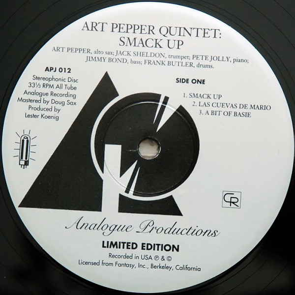 Art Pepper Quintet - Smack Up LP | Analogue Productions (APJ 012) - 3