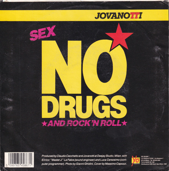 Jovanotti - Sex No Drugs And Rock'N Roll | Yo Productions (IBZ 654586 7) - 2