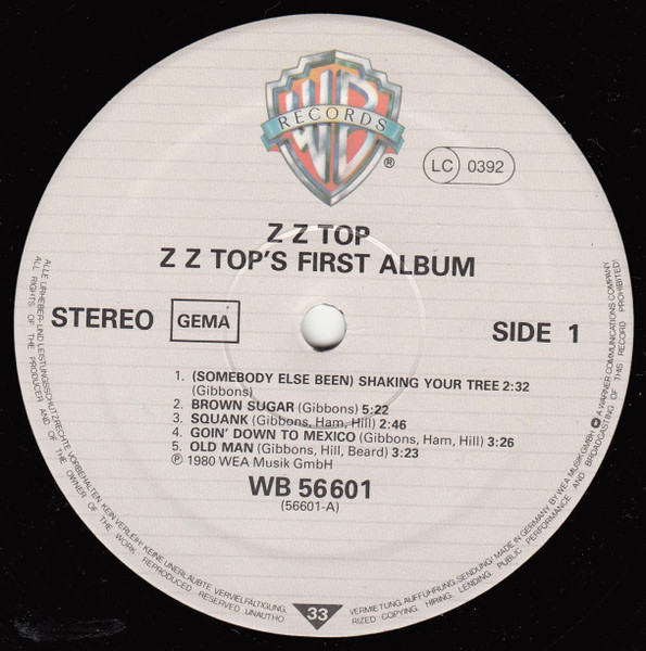 ZZ Top - First Album | Warner Bros. Records (WB 56 601)