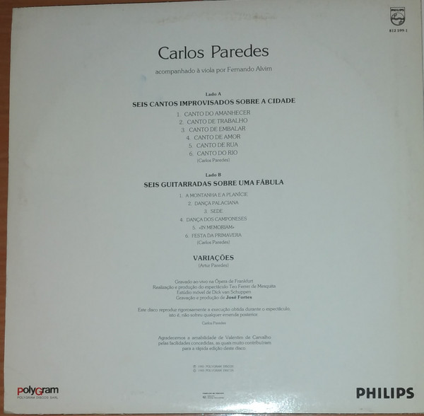Carlos Paredes - Concerto Em Frankfurt | Philips (812 599-1) - 2