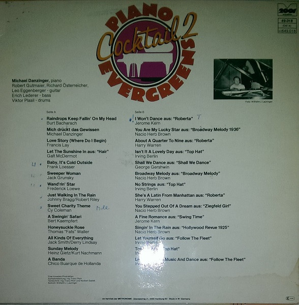 Michael Danzinger - Piano Cocktail Evergreens 2 | Metronome 2001 (49.018) - 2 Michael Danzinger - Piano Cocktail Evergreens 2 | Metronome 2001 (49.018) - 2