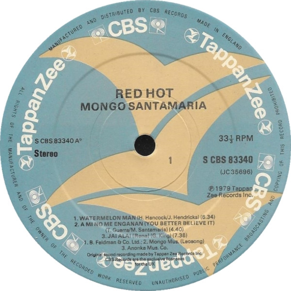Mongo Santamaria - Red Hot | CBS (S CBS 83340) - 3 Mongo Santamaria - Red Hot | CBS (S CBS 83340) - 3