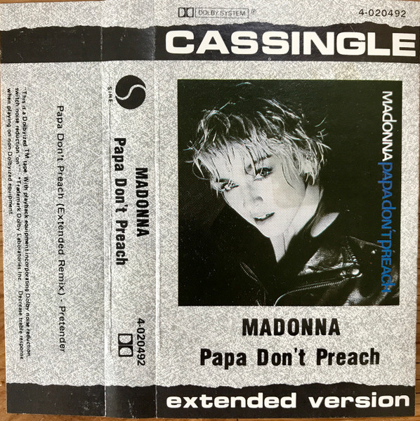 Madonna - Papa Don't Preach - CASSETTE | Sire (4-020492) - main