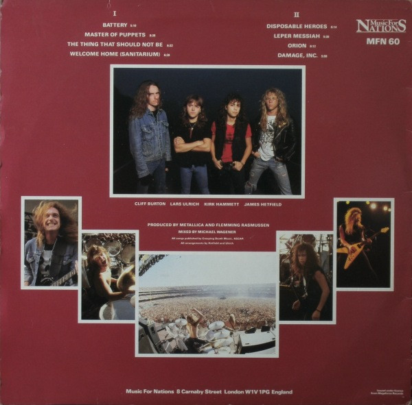 Metallica - Master Of Puppets | Music For Nations (MFN 60) - 2