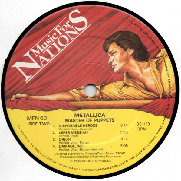 Metallica - Master Of Puppets | Music For Nations (MFN 60) - 4