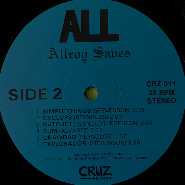 ALL - Allroy Saves [Vinyl] | CRUZ Records (CRZ 011) - 4