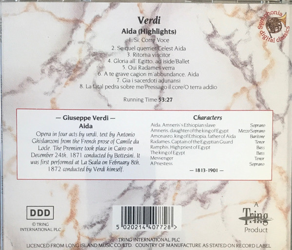 Giuseppe Verdi - Aida (Highlights) | Tring International PLC (SYM077) - 2