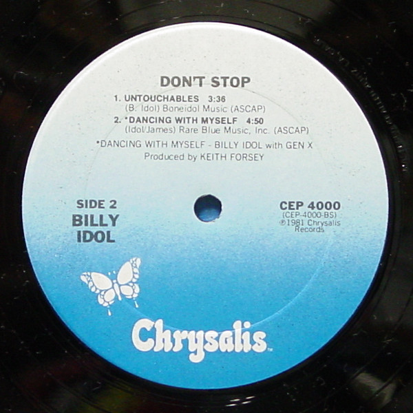 Billy Idol - Don't Stop | Chrysalis (PV 44000) - 4 Billy Idol - Don't Stop | Chrysalis (PV 44000) - 4