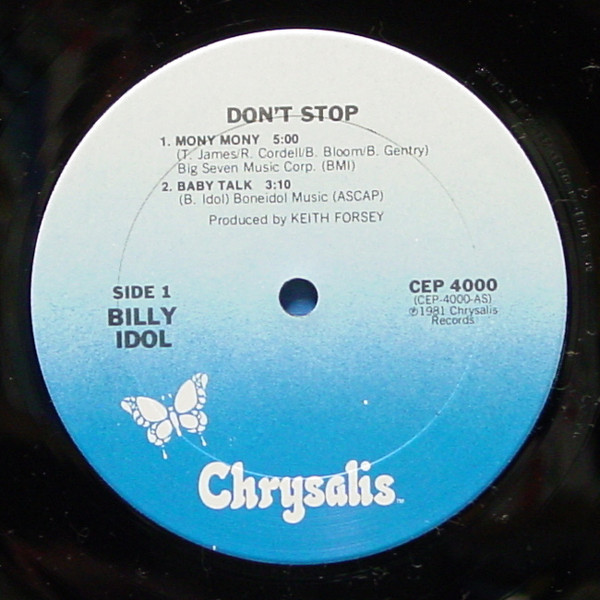 Billy Idol - Don't Stop | Chrysalis (PV 44000) - 3 Billy Idol - Don't Stop | Chrysalis (PV 44000) - 3