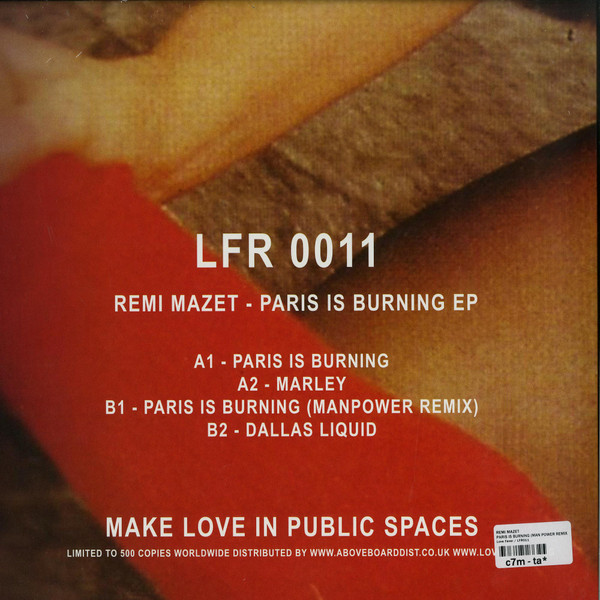 Remi Mazet - Paris Is Burning | Love Fever Records (LFR0011) - 2 Remi Mazet - Paris Is Burning | Love Fever Records (LFR0011) - 2