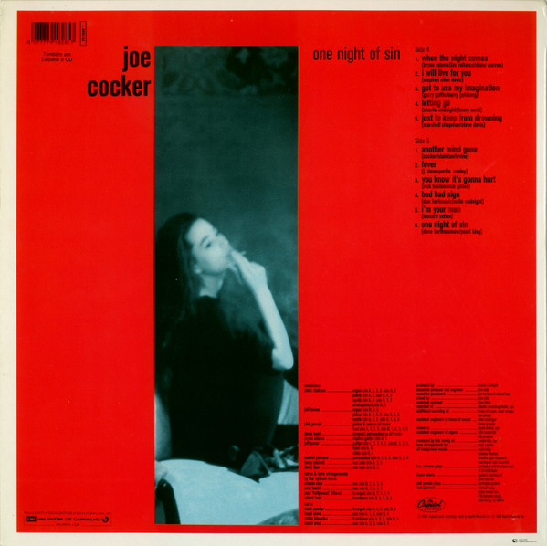 Joe Cocker - One Night Of Sin | Capitol Records (79 1828 1) - 2
