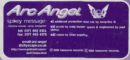 Arc Angel - Spikey Message | Hansome Records (hansypr007) - 4 Arc Angel - Spikey Message | Hansome Records (hansypr007) - 4