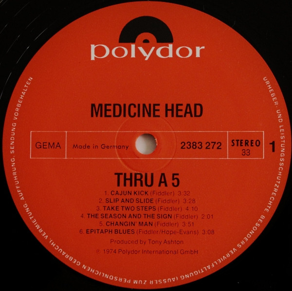 Medicine Head - Thru' A Five | Polydor (2383 272) - 3
