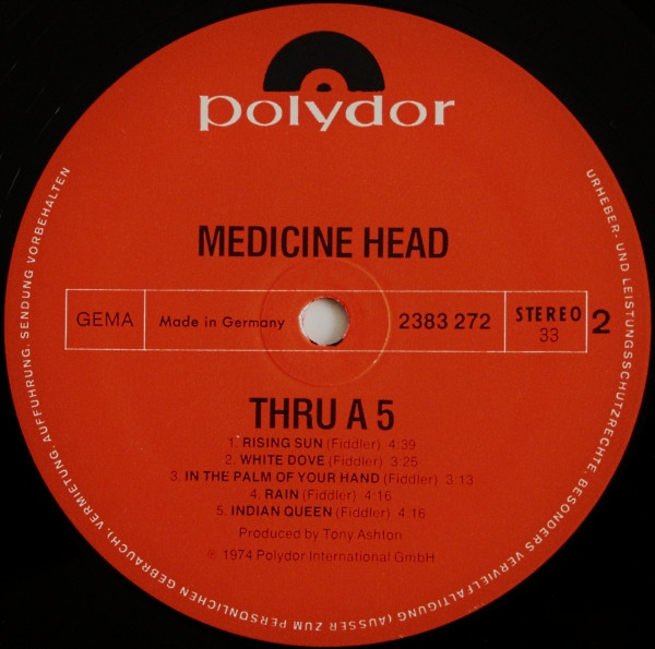 Medicine Head - Thru' A Five | Polydor (2383 272) - 4