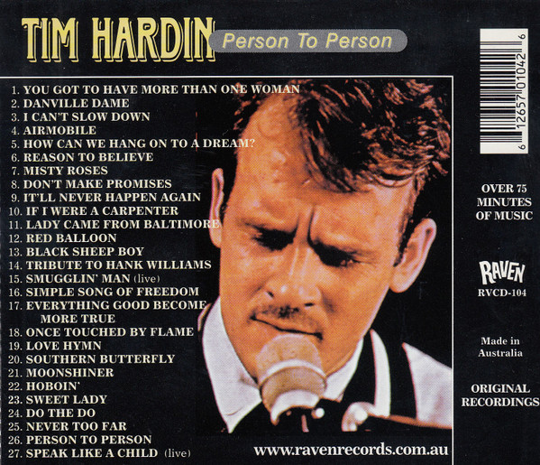 Tim Hardin - Person To Person 1963-1980 CD | Raven Records (RVCD-104) - 3