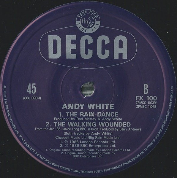 Andy White - Reality Row / Rembrandt Hat | Decca (FX 100) - 4 Andy White - Reality Row / Rembrandt Hat | Decca (FX 100) - 4