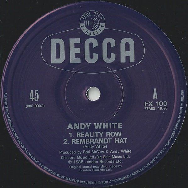 Andy White - Reality Row / Rembrandt Hat | Decca (FX 100) - 3 Andy White - Reality Row / Rembrandt Hat | Decca (FX 100) - 3
