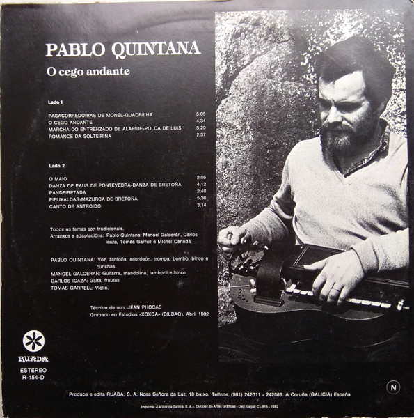 Pablo Quintana - O Cego Andante | Ruada (R-154-D) - 2 Pablo Quintana - O Cego Andante | Ruada (R-154-D) - 2