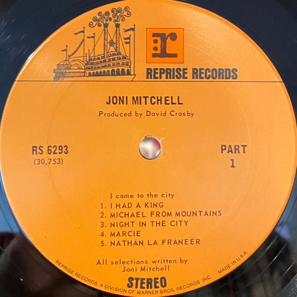 Joni Mitchell - Song To A Seagull | Reprise Records (RS 6293) - 2 Joni Mitchell - Song To A Seagull | Reprise Records (RS 6293) - 2