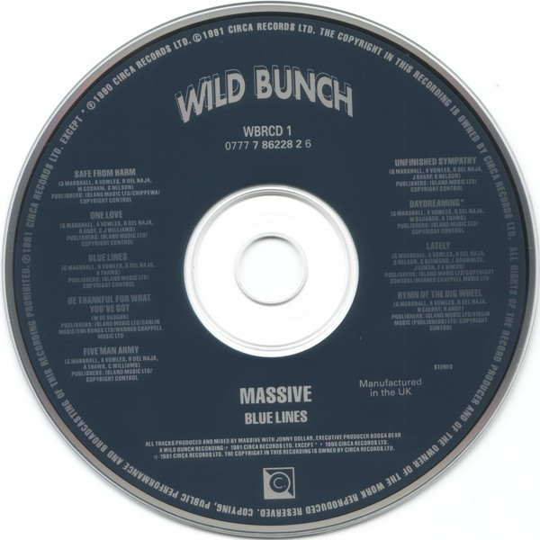 Massive Attack - Blue Lines | Wild Bunch Records (WBRCD 1) - 3