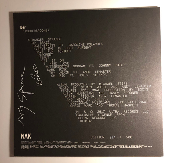 Fischerspooner - Sir | Ultra Records (UL9102) - 3